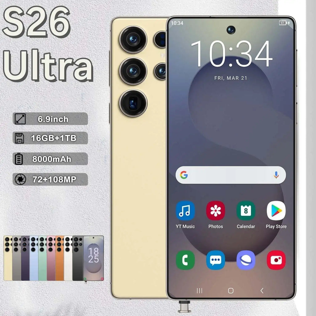 Unlocked 5G Smartphone, 16GB RAM, 1TB Storage, 6.9 Inch AMOLED Display Tidesmit