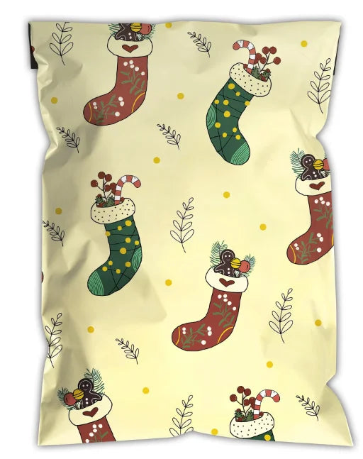 2-Day Shipping 5-Day Delivery 10x13 Inch Light Pink Christmas Poly Mailers 100 Pcs 1.5mil Thick Waterproof Holiday Apparel
