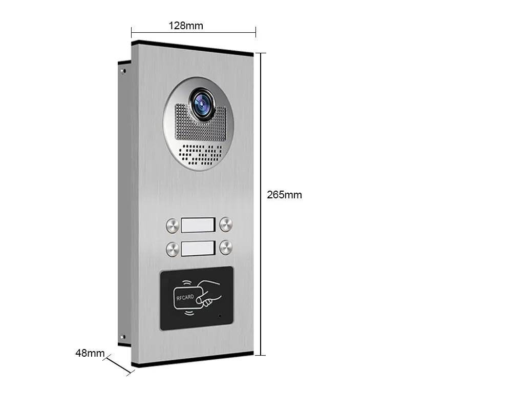 7 Inch Color Video Door Phone doorbell RFID Access Control Camera System for 2/3/4Unit  multi apartments Intercom