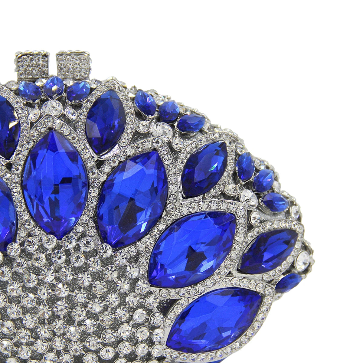 Women Luxury Rhinestone Formal Evening Bag Crown Shinny Crystal Clutch Purse Dazzling Handbag for Cocktail Dinner