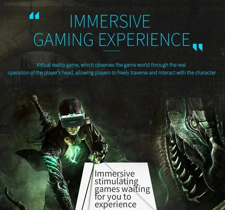 2024 G06EB Original VR 3D Glasses Wireless Rocker Cardboard Headset Helmet for IOS Android AR Hardware for Virtual Reality Tidesmit