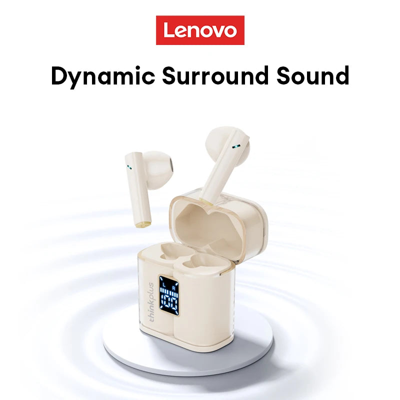 Lenovo XT56 Wireless BT 5.4 Long Battery Life Earphones Enc Noise Cancelling Gaming Earbuds HD Call Headphones With Mic Tidesmit