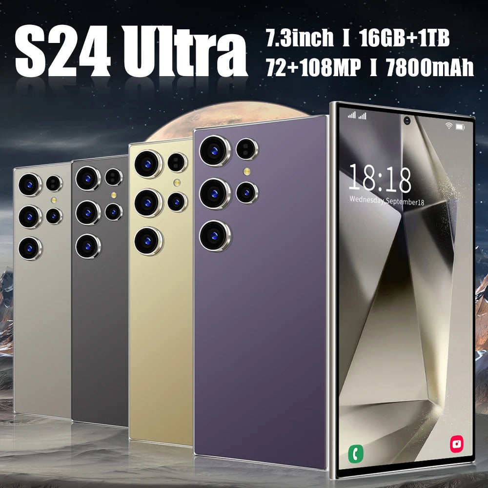High Quality Original S24 Smartphone S24 Ultra Smart Phone Unlocked 4g 5g Cellphone 7.3inch - Tidesmit