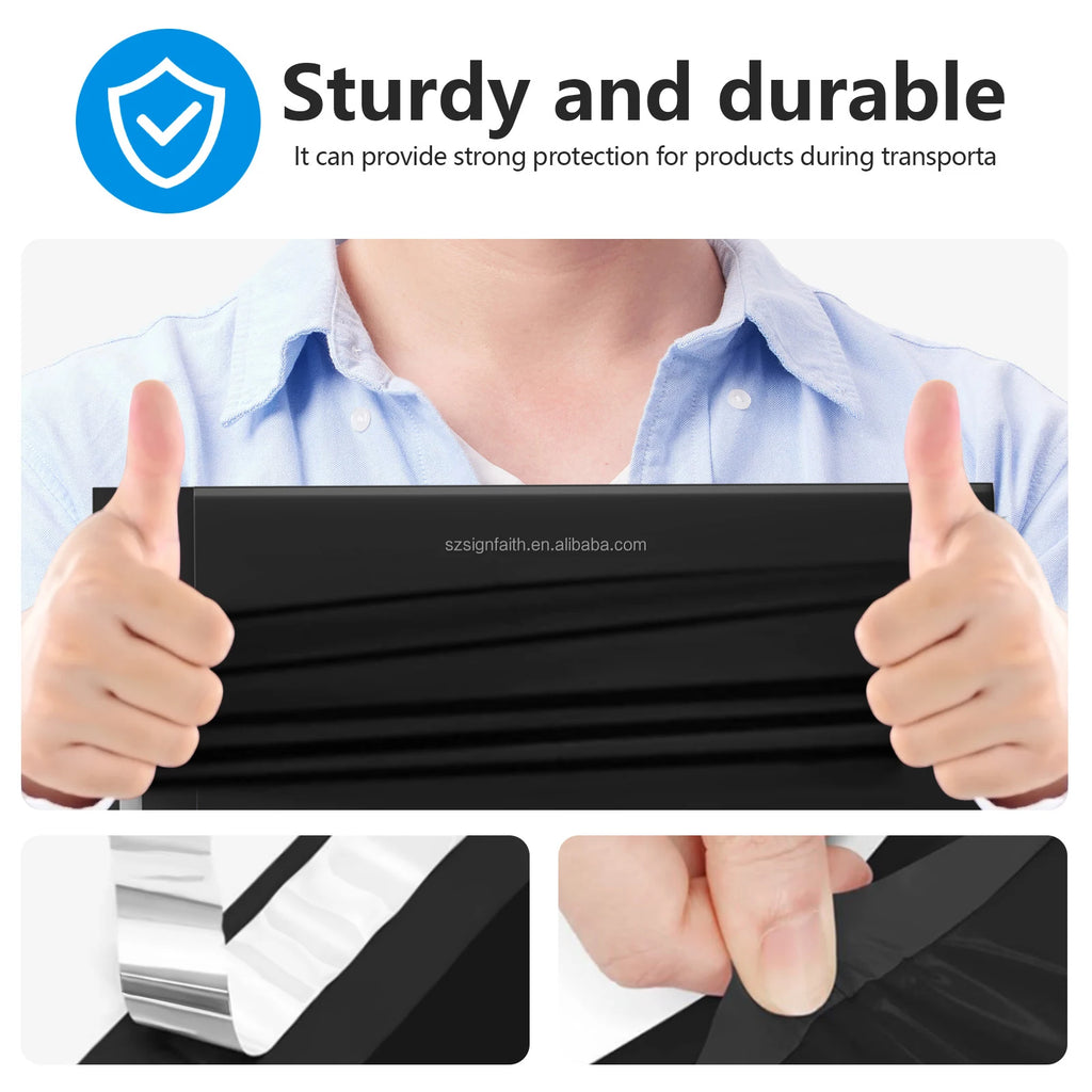Black 10*13'' Plain Poly Mailer Bulk Wholesale Popular for Express Packing Envelope Shipping Mailing Bag Poly Mailers