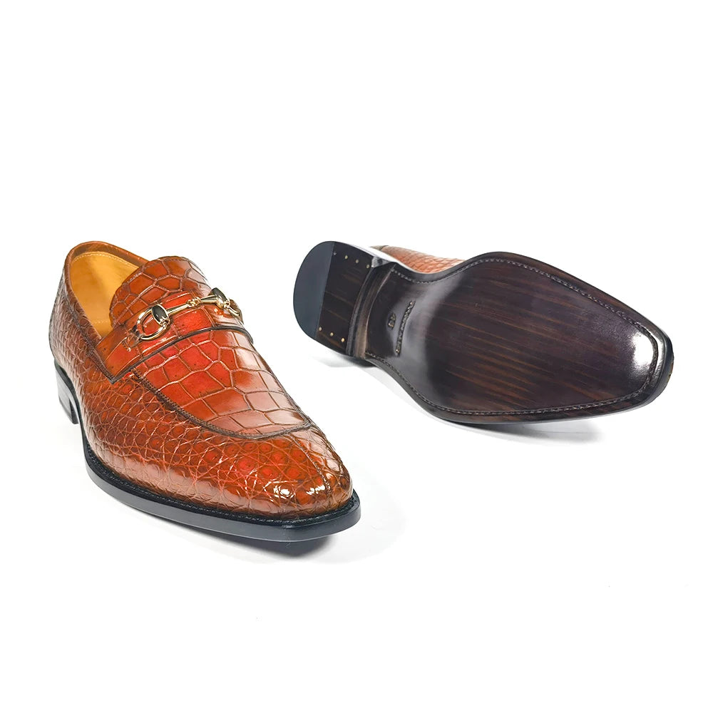 Goodyear Handmade Custom Pure crocodile Leather Loafers Luxury Party Wear Loafers Men Slip-on Office Big Size Men's Dress Shoes