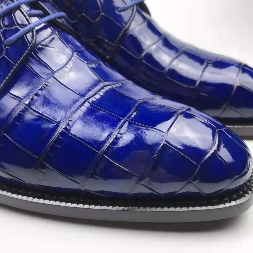 Luxury Genuine Crocodile Leather Shoes Men Genuine Leather Business Shoes High Quality Goodyear Handmade Alligator Dress Shoes
