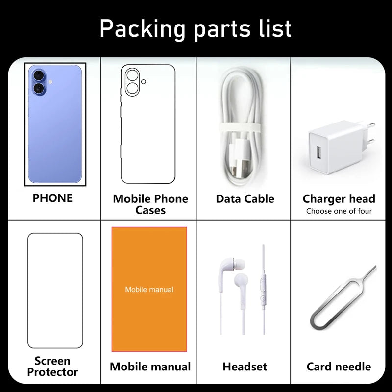 2025 New Android Low Price Unlocked I16 Plus Smart Phone Original Unlocked Celular Unlocked Mobile Phone - Tidesmit