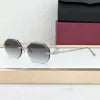 2026 New Luxury Titanium Frameless Polygon Casual Unisex Sunglasses UV400 Protection Outdoor Light Weight Gradient Gold Green