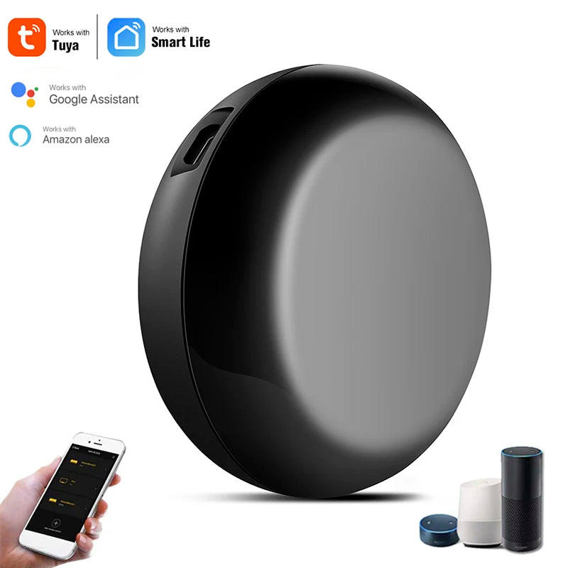 Smart IR Remote Control WiFi Smart Home Control Universal IR Remote Control Switch Compatible With Alexa Google Home IFTT Black Tidesmit