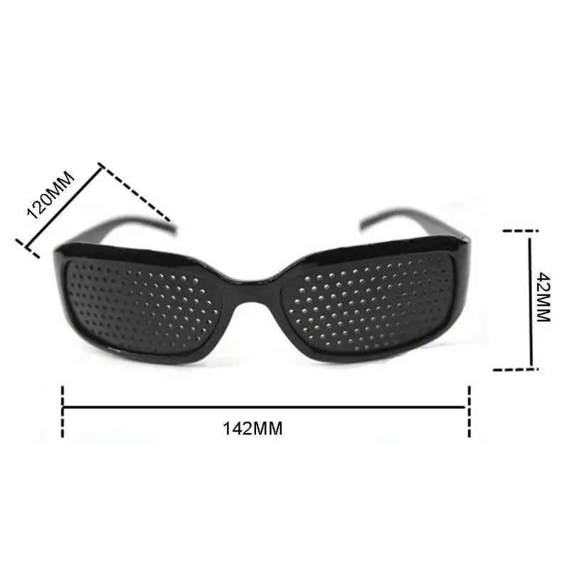 Pinhole Glasses for Natural Vision Training - Durable Black Frame Tidesmit