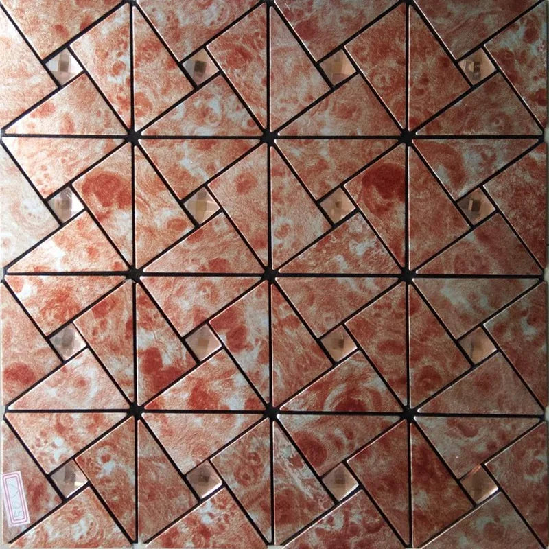5 Pcs Self Adhesive Mosaic Stick Wall Tile Backsplash Bathroom Washbasin Living Room Home Background KTV Decor Wall Decals