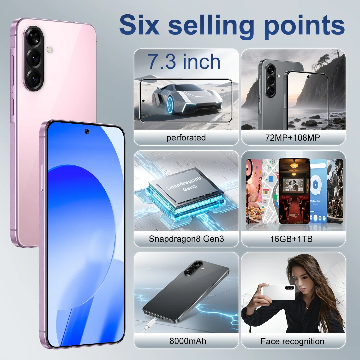Tidesmit 5G Android Smartphone: 16GB RAM, 1TB Storage, Dual SIM Tidesmit