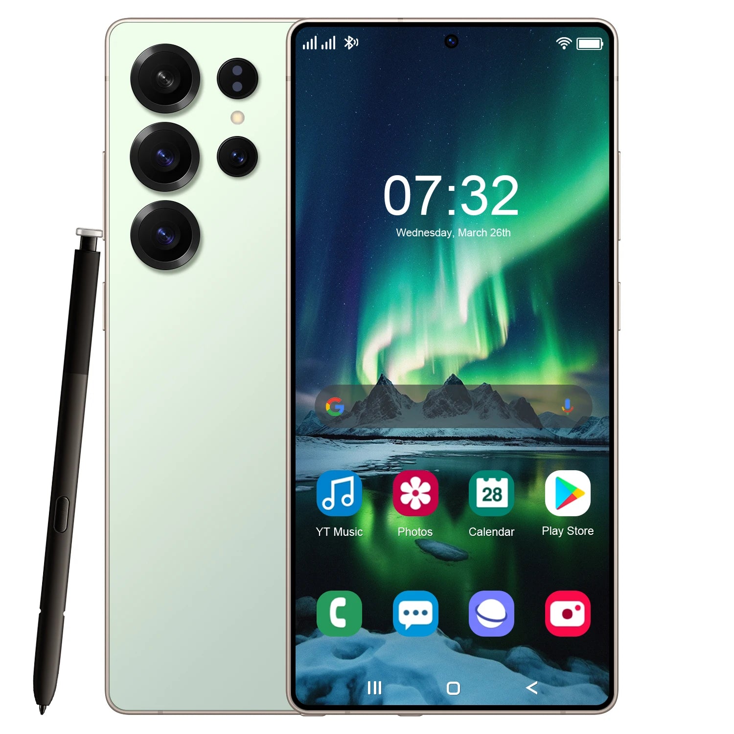 5G Smartphone Android 15 | 128GB Unlocked Dual SIM Phone Green 4 G 128 GB Tidesmit