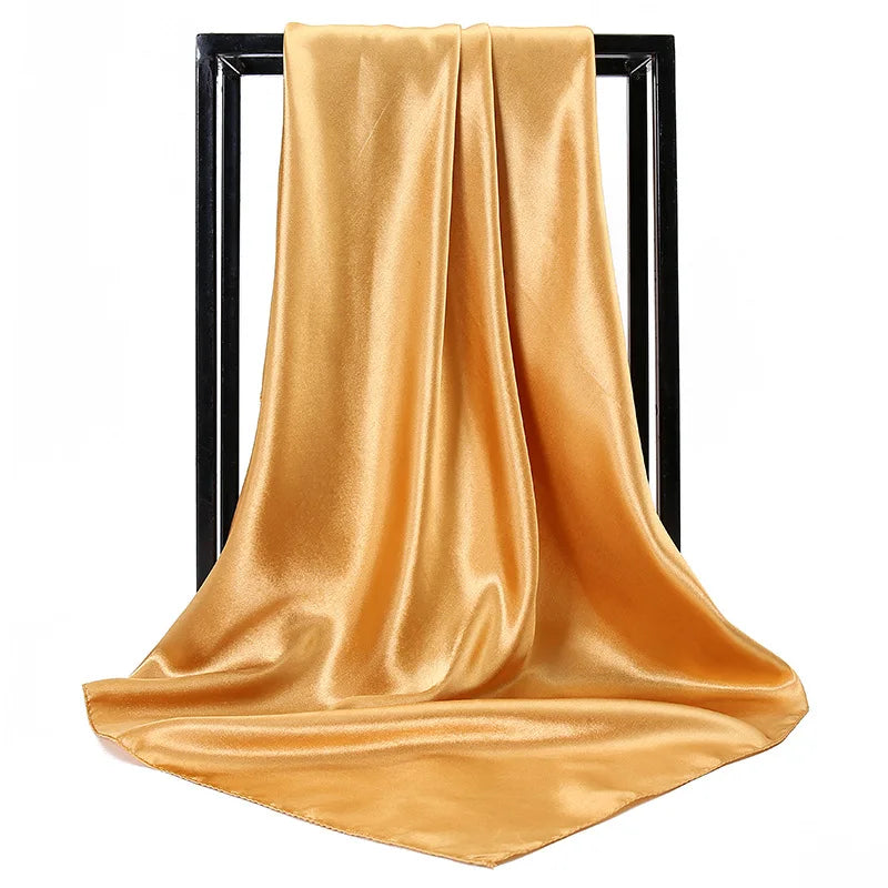Manufacture of High Quality 90X90 Small 9 Printing Multi-Purpose Headscarf Women'S Silk Scarf