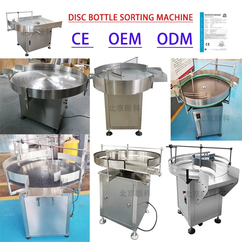 304 Stainless Steel Size Customized Speed Adjustable Turntable Rotary Accumulation Collecting Turning Packing Collection Table