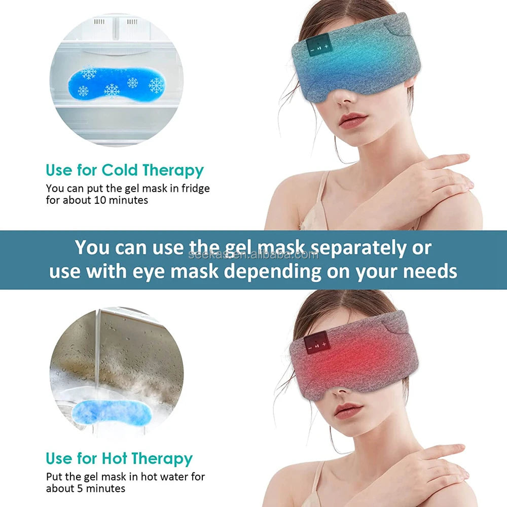 Drop Shipping Bluetooth Sleep Headphones Sleeping Eye Mask with Ultra Soft Speakers and Microphone 35 Hours of Music Play Time Tidesmit