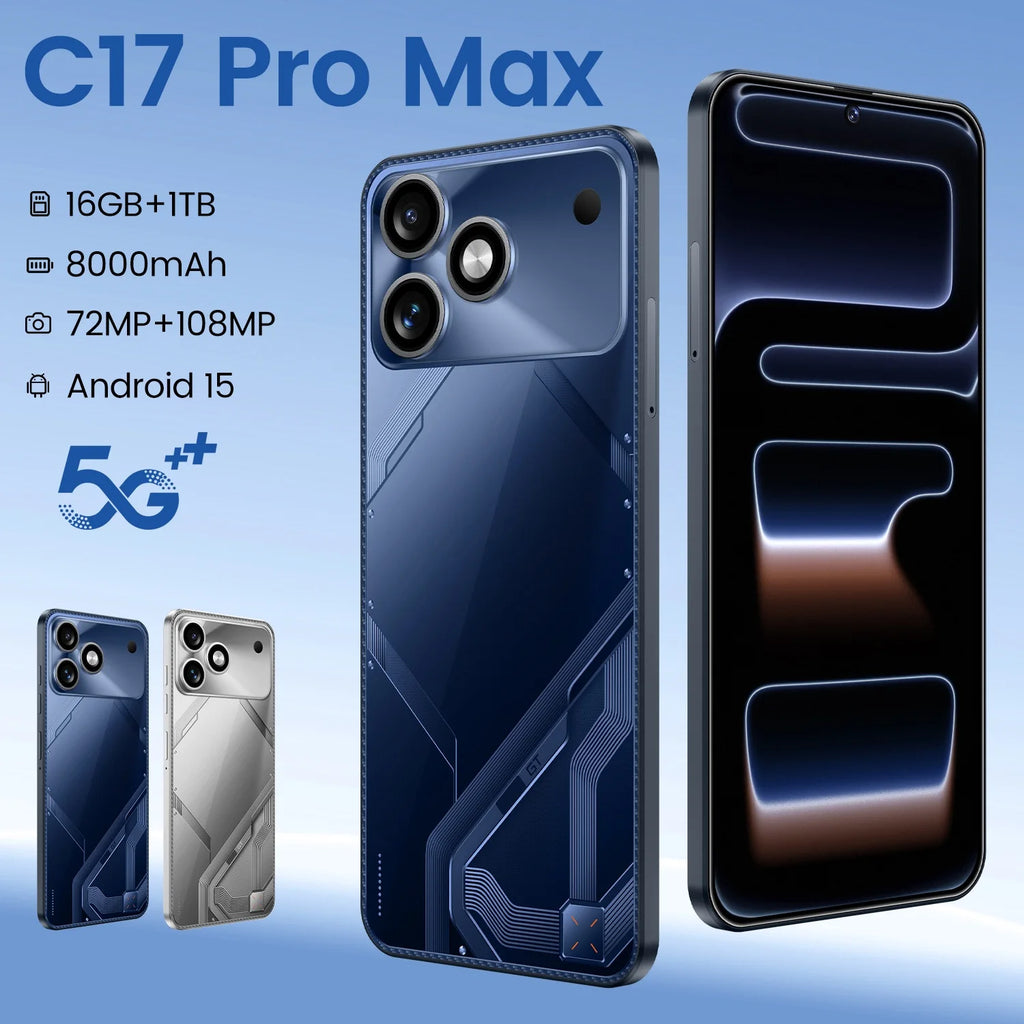 Tidesmit 5G Smartphone: 16GB RAM, 1TB Storage, 7.3-inch AMOLED Silver Tidesmit