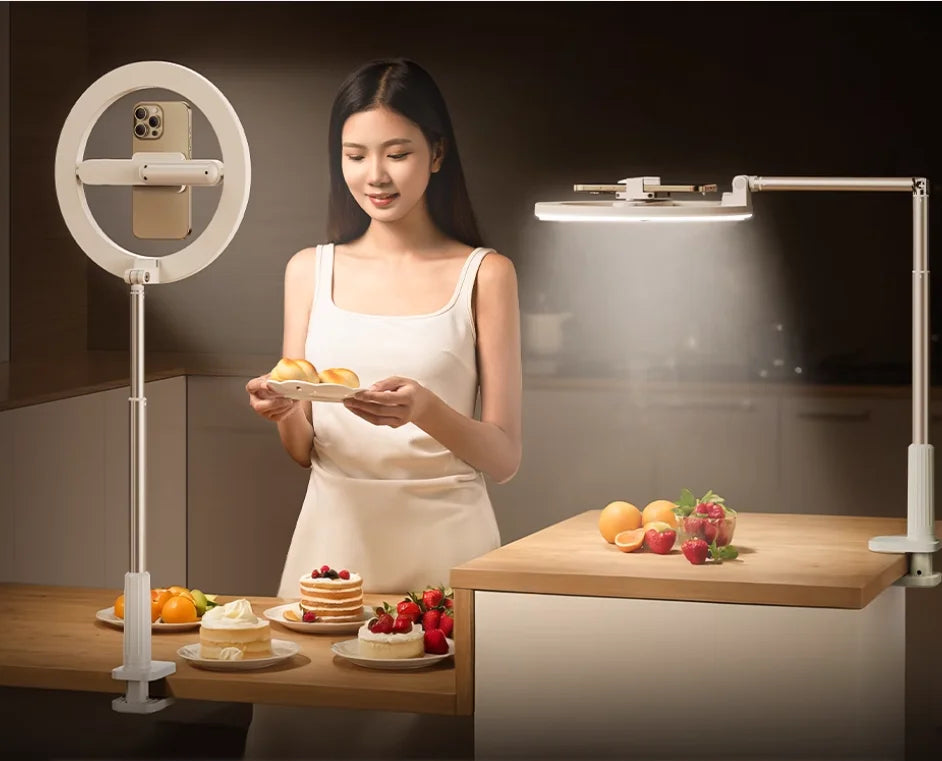 Professional LED Ring Light for Mobile Phone Beauty Selfie Video Recording for Live Broadcast TikTok-Mobile Phone Stand Lighting Tidesmit