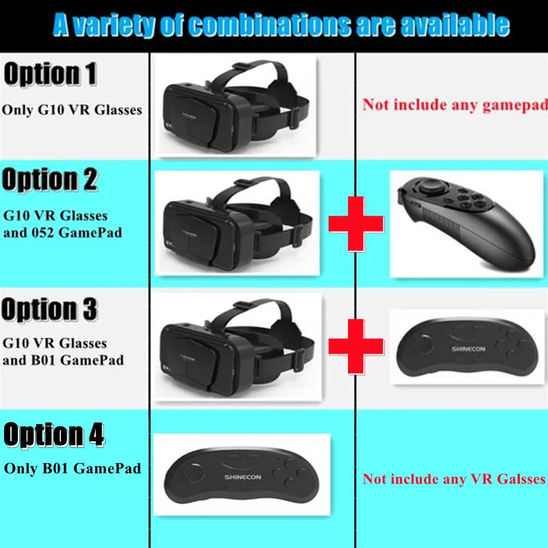 VR Headset for 4.7-7 Inch Smartphones - 3D Immersive Smart Glasses Tidesmit