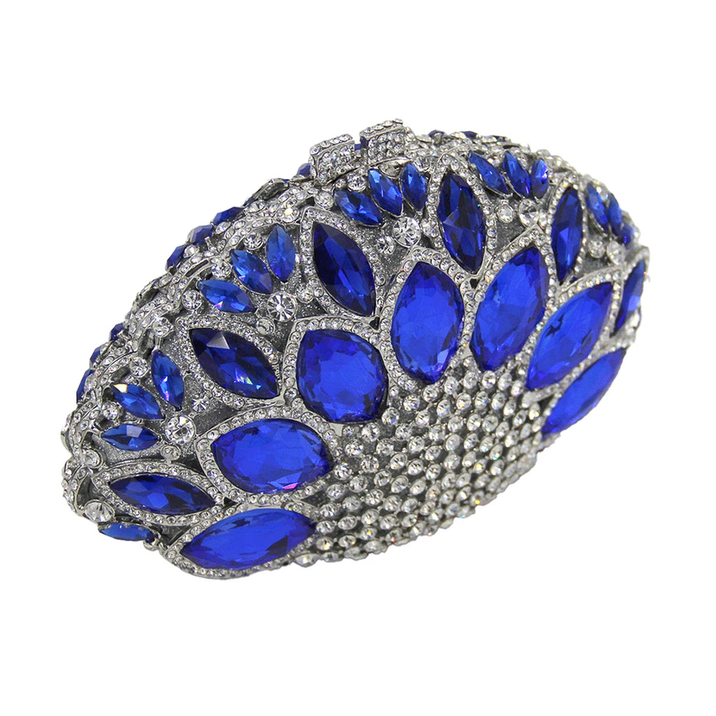 Women Luxury Rhinestone Formal Evening Bag Crown Shinny Crystal Clutch Purse Dazzling Handbag for Cocktail Dinner