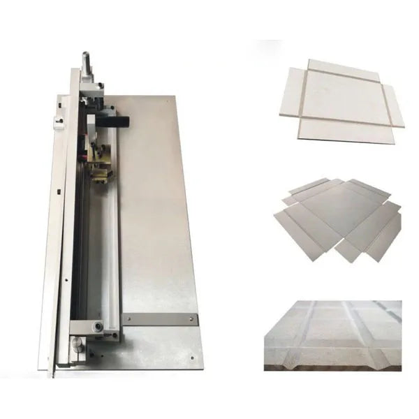 Manual Rigid Box V U Shape Grooving Machine for Cardboard MDF Paper Grey Board Chipboard Slotting Cutting Making Sample Groove