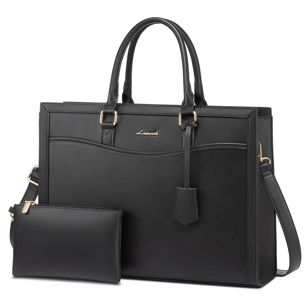 LOVEVOOK 2024 Hot Sales Business Shoulder Bag Computer Tote Bag Handbag Waterproof Luxury Customize Leather Laptop Bag for Women