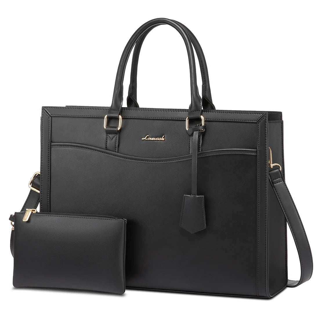 LOVEVOOK 2024 Hot Sales Business Shoulder Bag Computer Tote Bag Handbag Waterproof Luxury Customize Leather Laptop Bag for Women