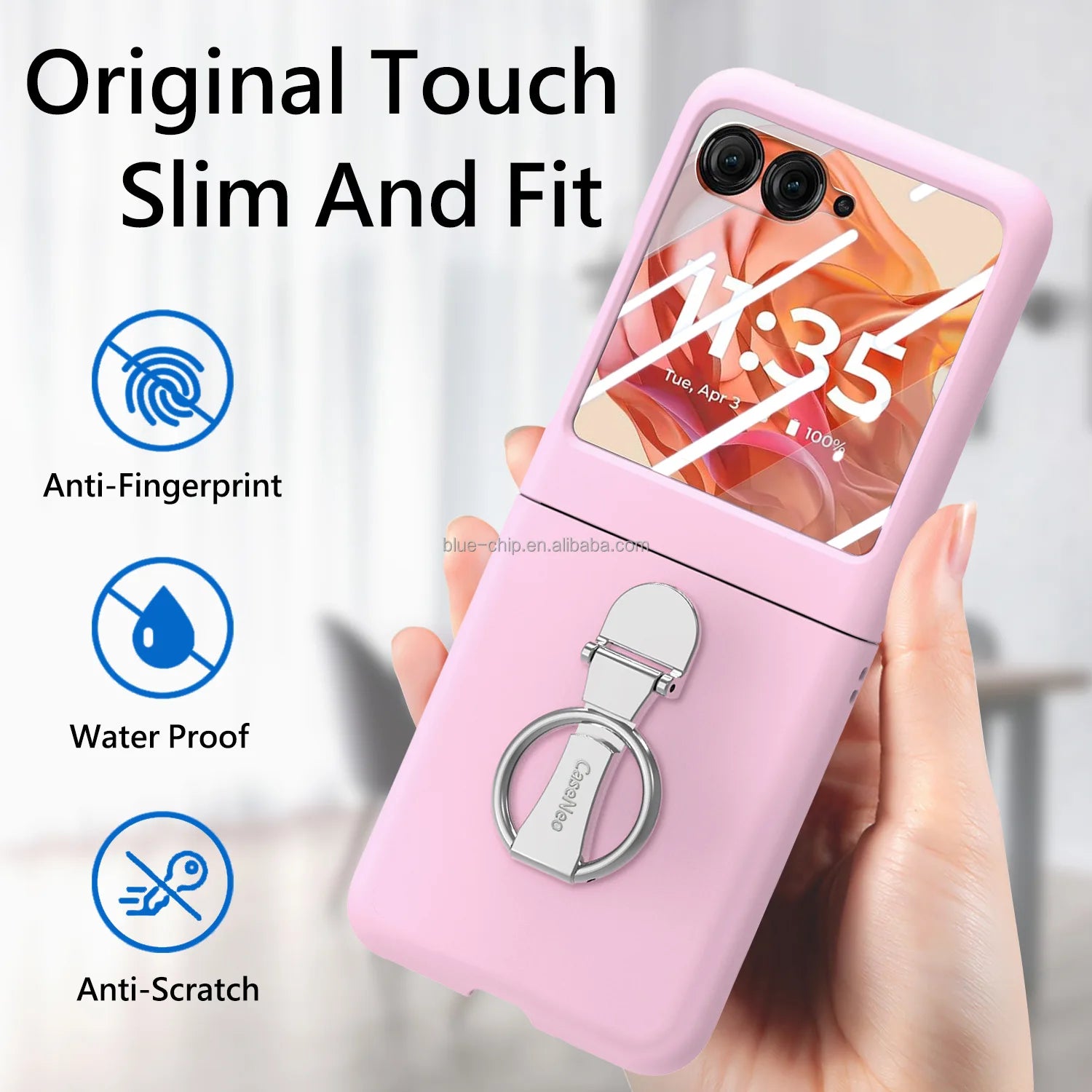 Ring Anti-Fall Promotional 2025 New Model Mobile Back Cover and Screen Protector Bulk Cell Phone Case for Motorola Razr 50 Ultra Tidesmit