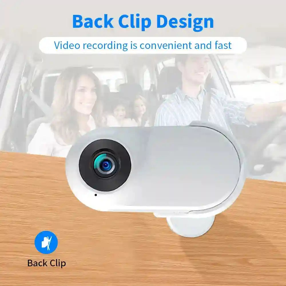 Mini Body Camera 1080p - Wireless Smart Home Security Device (White) Tidesmit