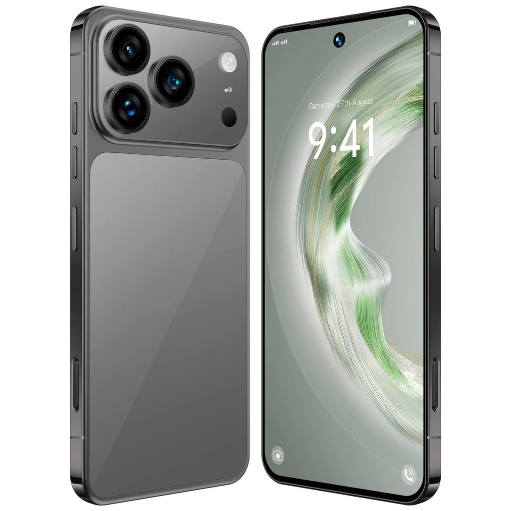 Tidesmit I17 Pro Max 5G smartphone with 7.3 inch screen 16GB RAM 1TB storage and Android 15 unlocked for global use