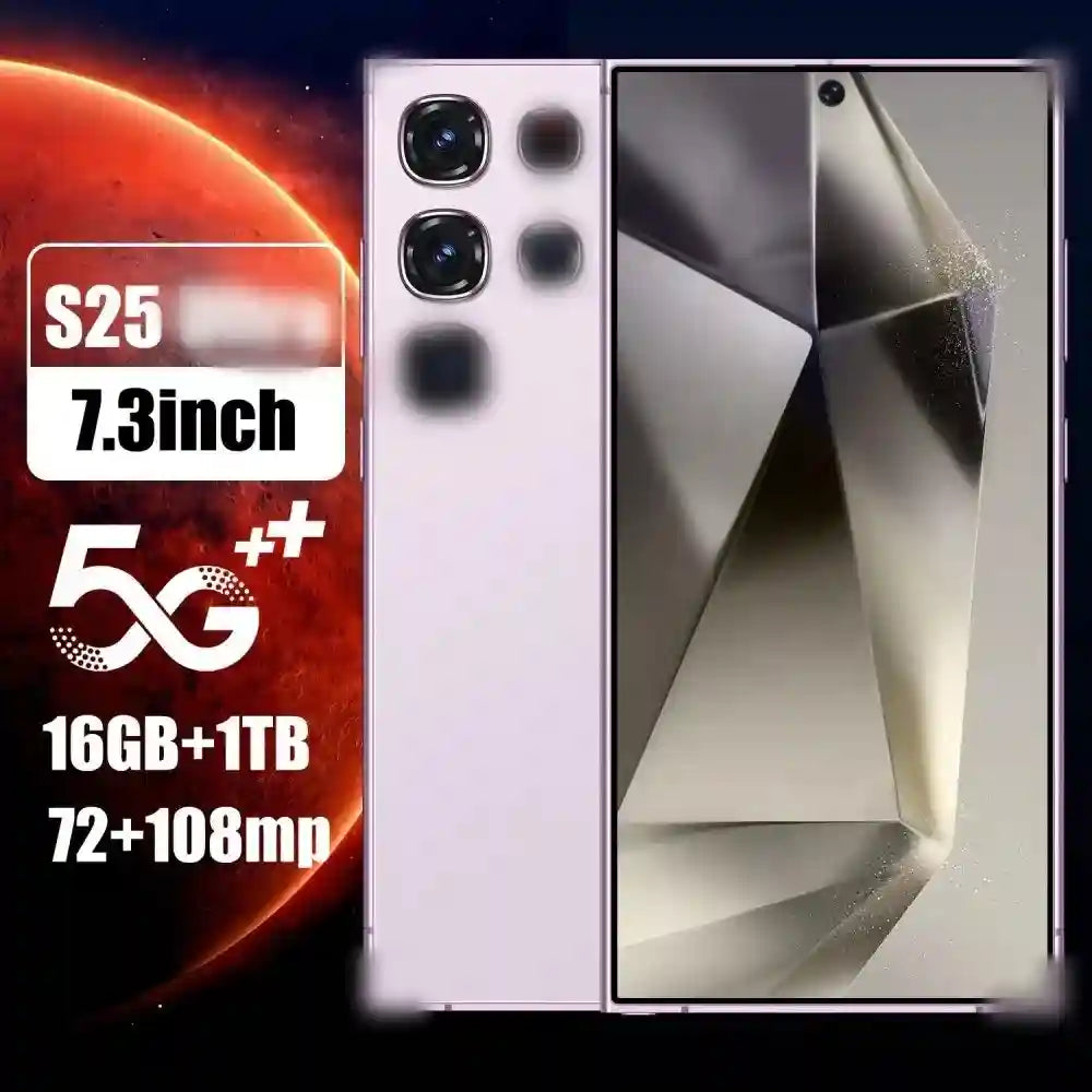 Tidesmit 7.3 Inch 5G Smartphone, 16GB RAM 1TB Storage, Unlocked Mobile Pink 16g Tidesmit