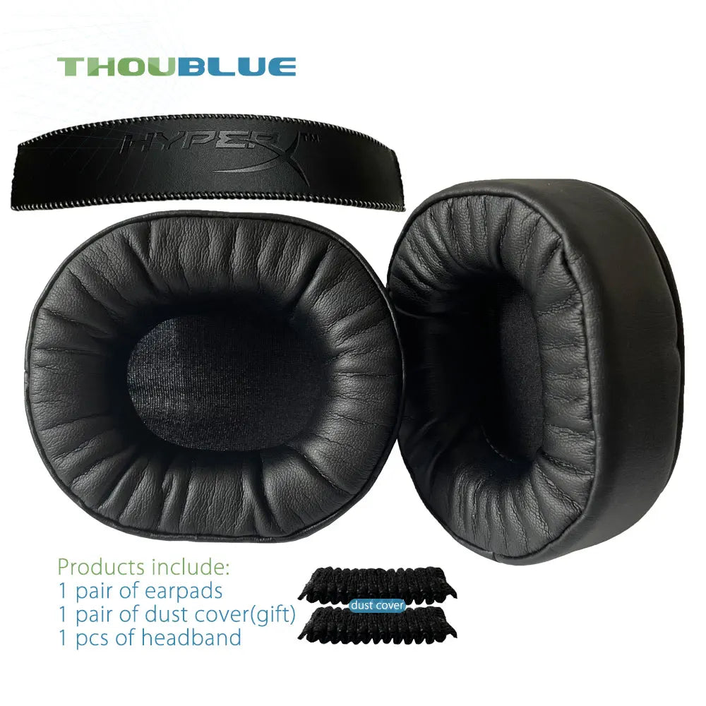 HyperX Cloud Replacement Ear Pads - Memory Foam Over-Ear Cushions 4 and band1 Tidesmit