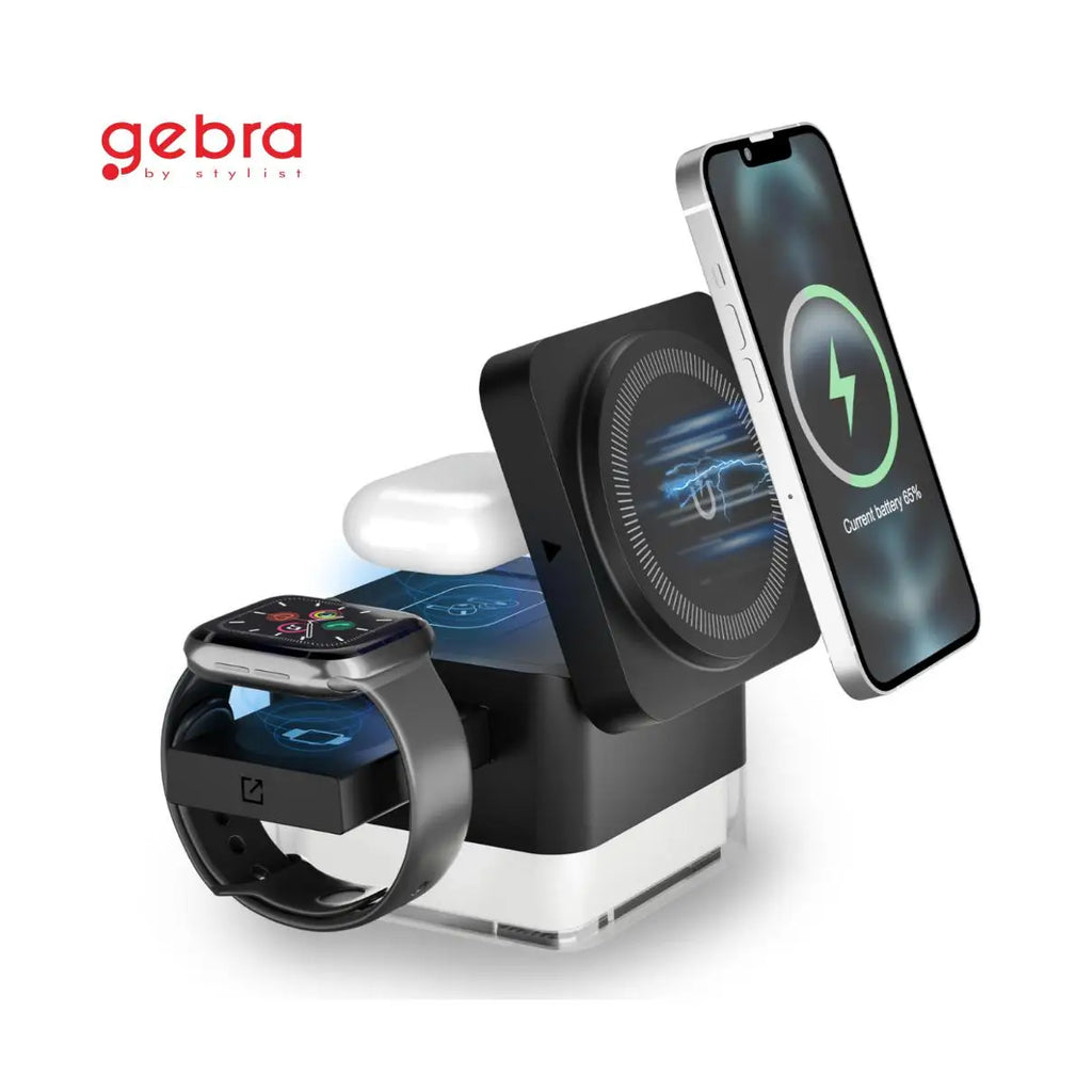 Portable 3-in-1 Multi-Function 10W/15W for Qi Wireless Charging Stand Magnetic Fast Charger Holder Flexible for iPhone 13 & 14 Tidesmit