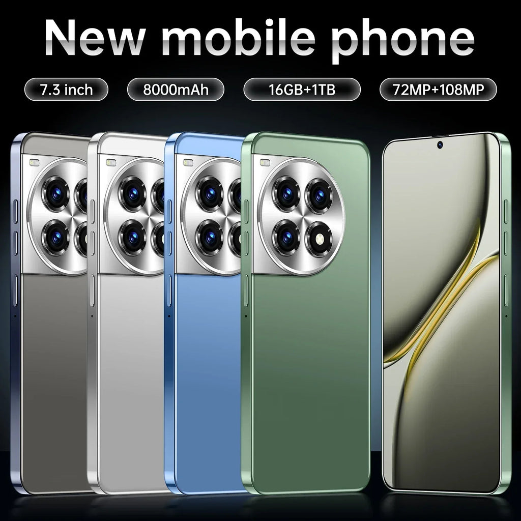 2025 Newest OnePlus 12R 5G Global, 12GB+256GB 7.3 Inch ColorOS 15 Deca Core Smart Phone - Tidesmit