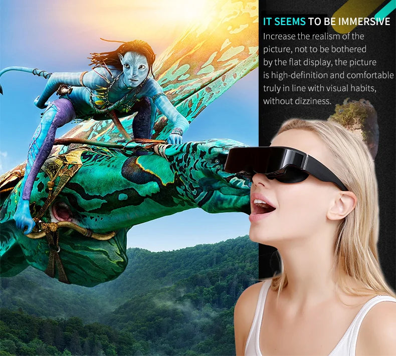 VR Smart Glasses Mobile Cinema - 128GB Portable Headset by Tidesmit Tidesmit