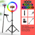 10 Inch LED Ring Light with Phone Holder | Adjustable Studio Lighting 1.3m holder Tidesmit