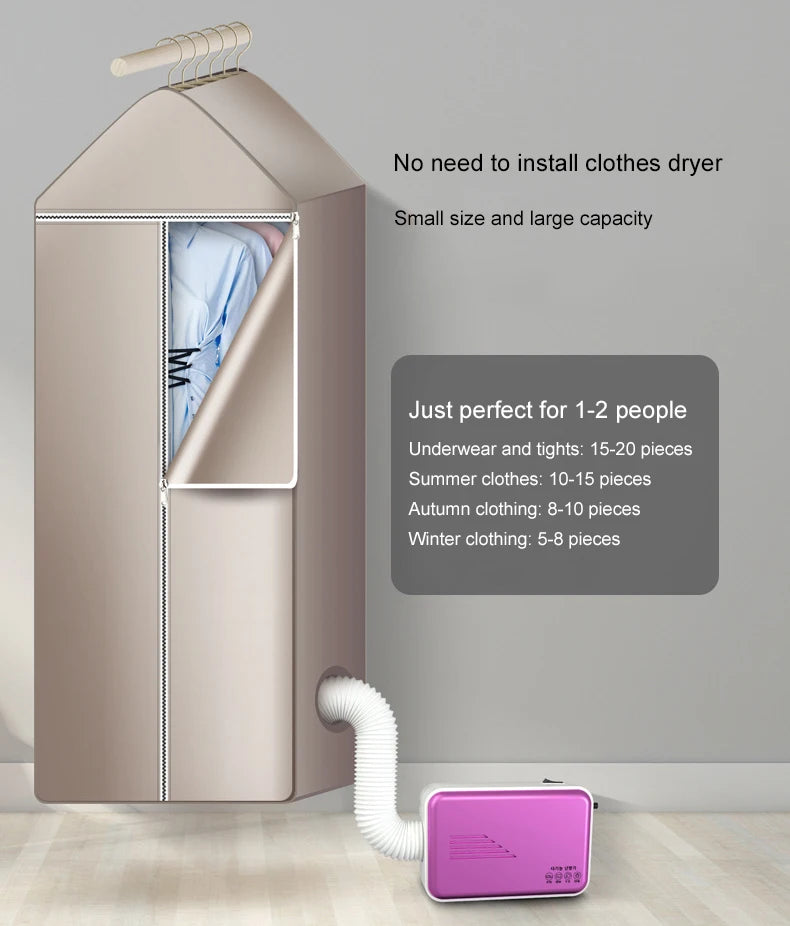 Tidesmit 110V portable electric clothes dryer and shoe heater for gentle garment care and sterilization