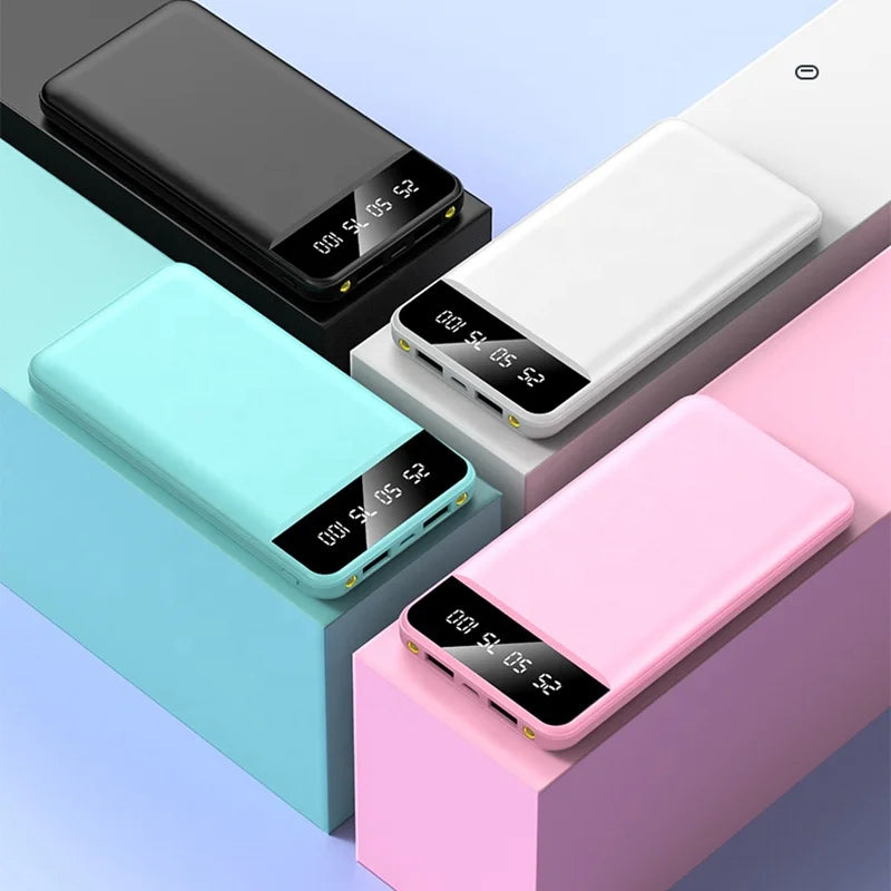 Power bank charger-2023 New Gadget Usb Power Bank Fast Charging 10000 Mah 20000mah Charging Led Display Flashlight Mobile Powerbank Tidesmit