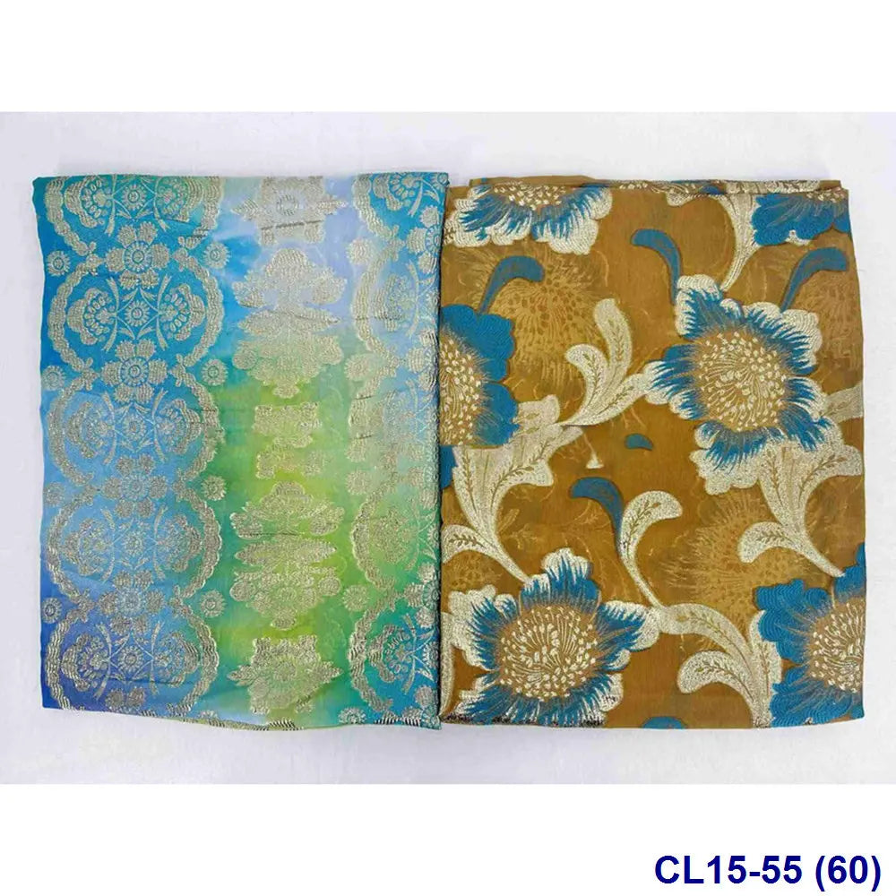 Lisami RTS Luxury Silk Fabric Elegant Multi-Color 3D Metallic Handcut for Dresses Weddings and Curtains