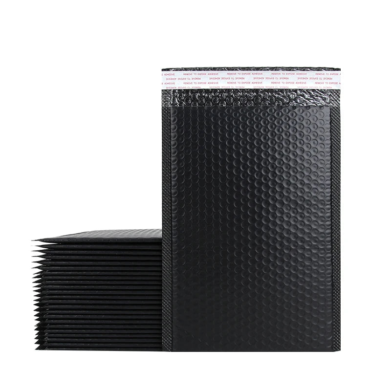 In Stock Shockproof Poly Bubble Mailing Black Bubble Envelope Shipping Plastic Bag for 3C Product