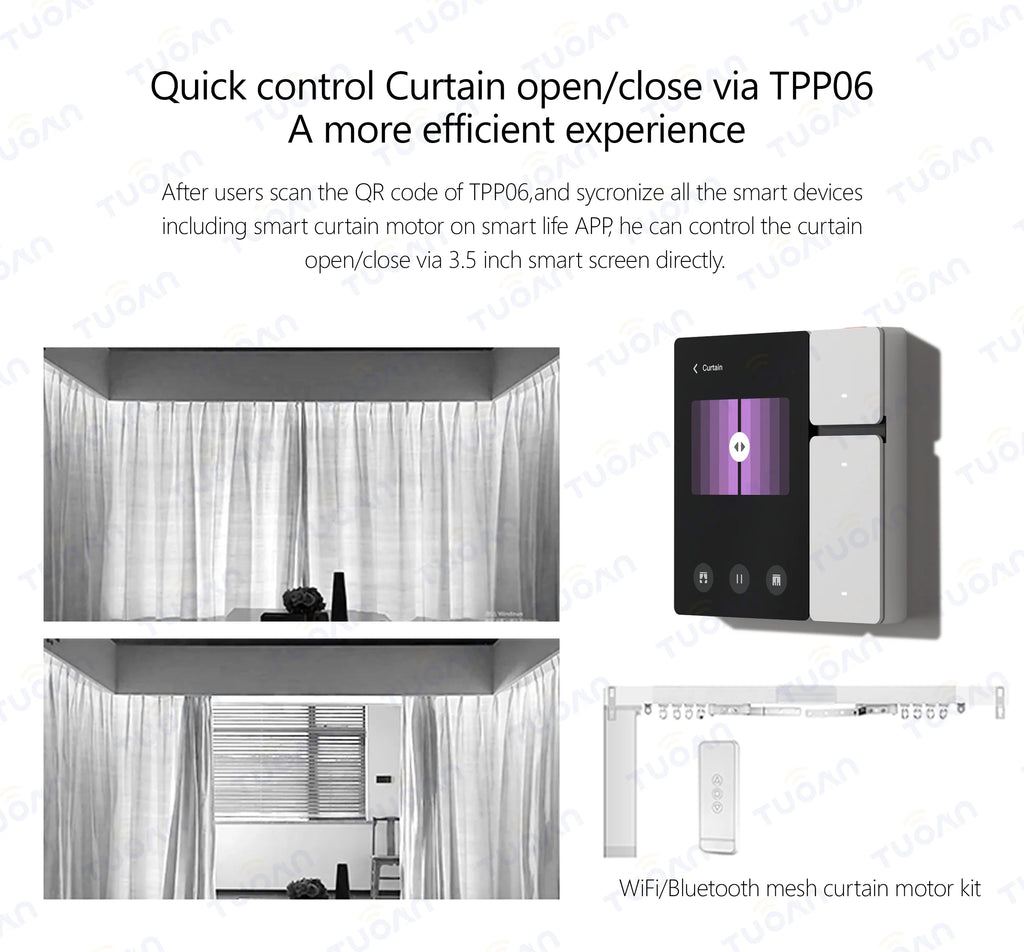 Tuya Smart House Wireless Remote Control Switch System Touch Screen Control Panel Home Automation System with Built in IR Tidesmit