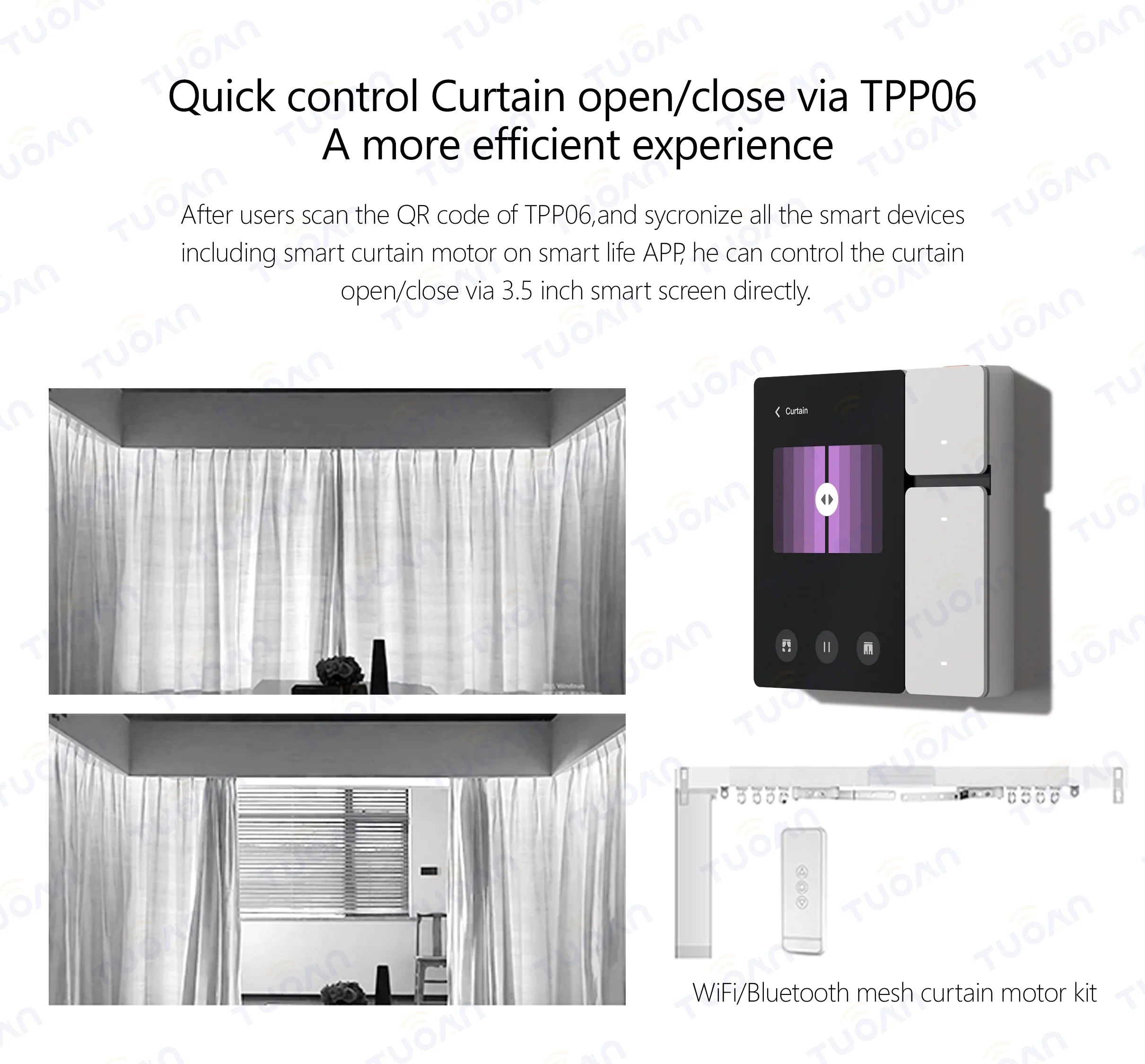 Tuya Smart House Wireless Remote Control Switch System Touch Screen Control Panel Home Automation System with Built in IR Tidesmit