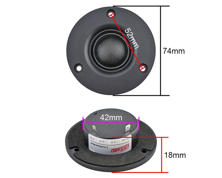 GHXAMP 3 Inch Dome Tweeter Speaker 4OHM 20W Silk Film Treble 25 Core Home Theater For Bookshelf 5.1 Loudspeakers 90dB 2PCS