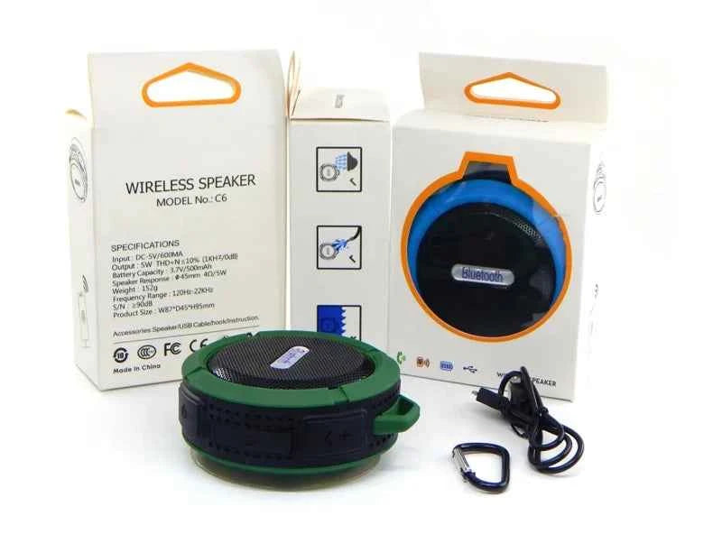 New C6 Active Wireless Speaker Mobile Phone Waterproof with Microphone MP3 Music BT Shower Speaker Support Tf Card My Store