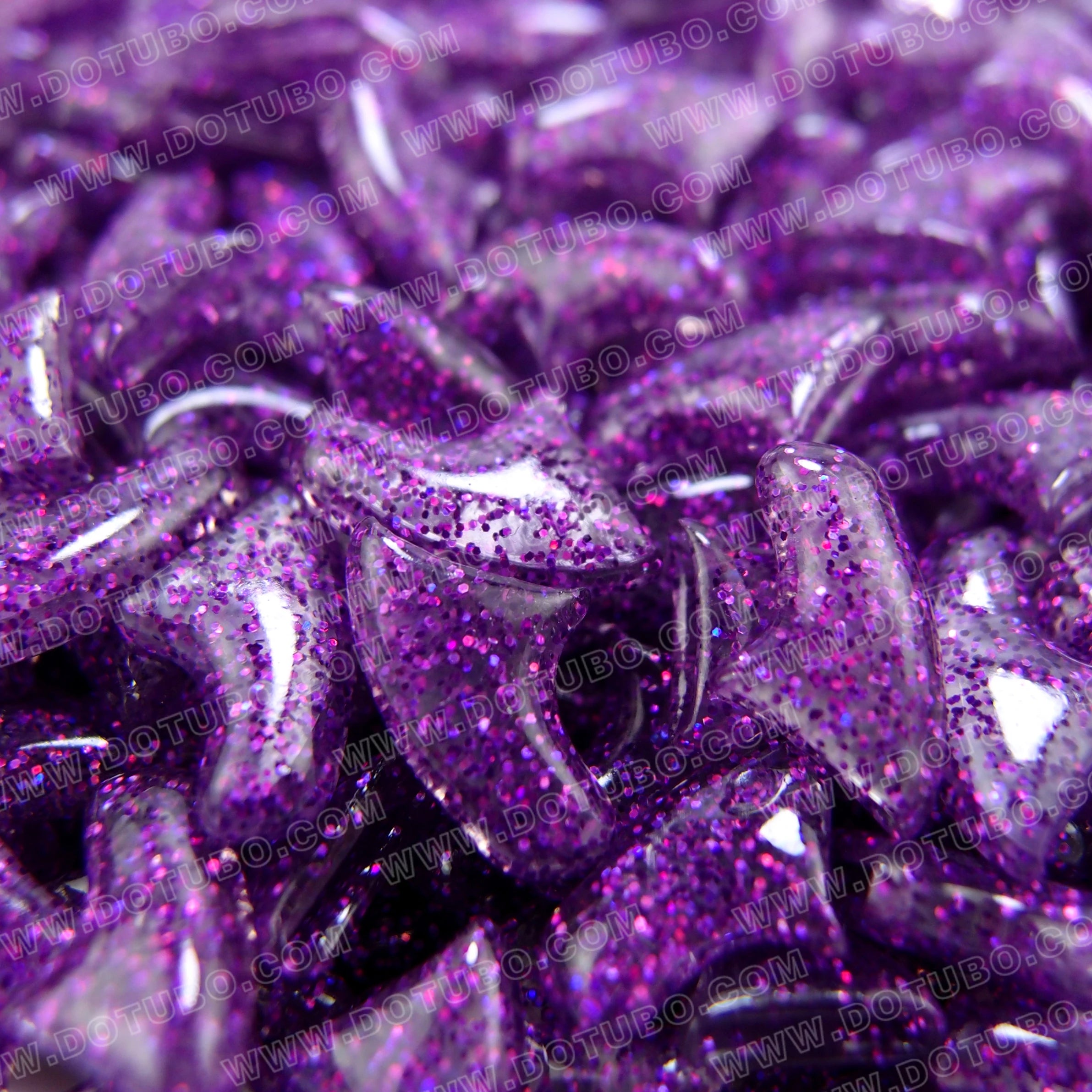 Purple glitter soft nail caps for cats. 20pcs silicone claw covers to prevent scratching. XS-LG sizes.