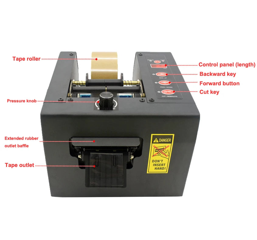 ZCUT-150 Heavy Duty Electric Tape Dispenser 150mm Automatic Core Components Engine for Medical Chemical Apparel Commodity New