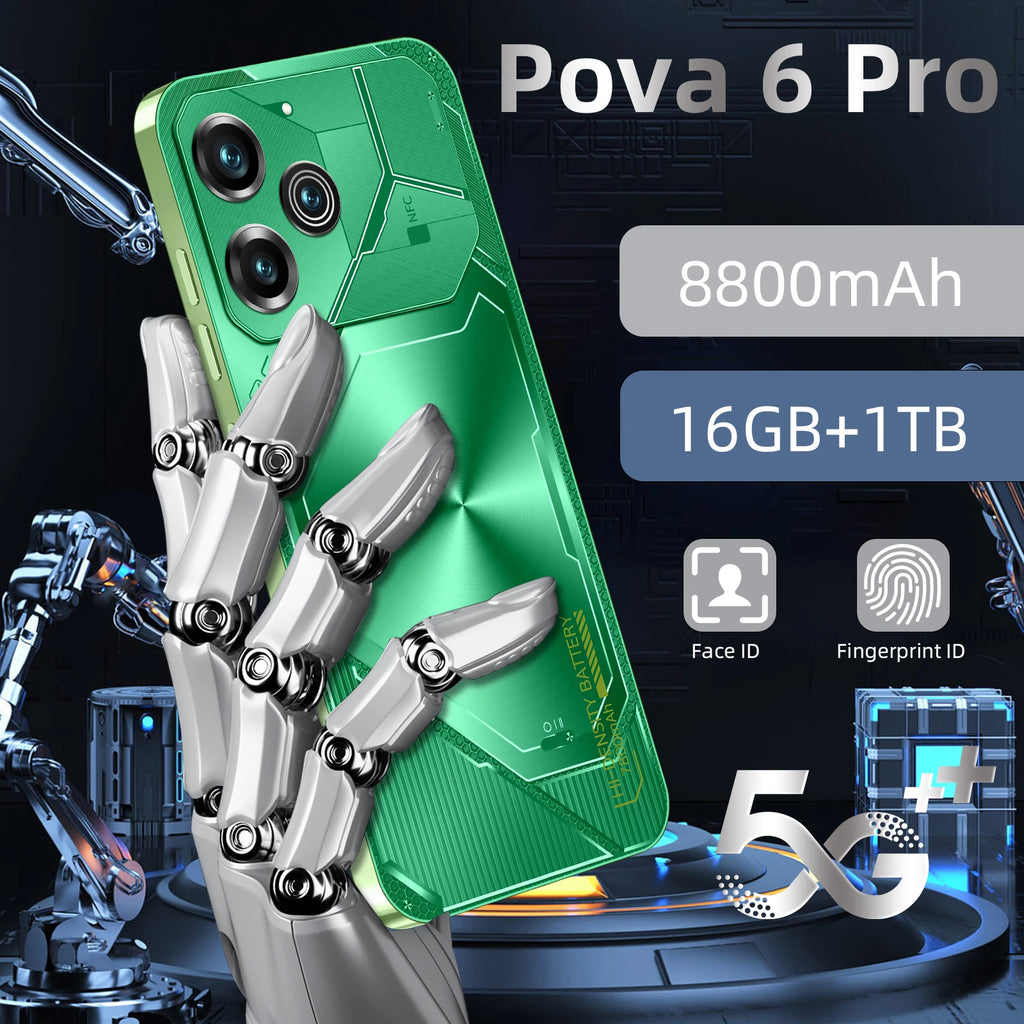 Tidesmit 5G Smartphone, 16GB RAM, 1TB Storage, 108MP Camera, Green Green 16g 1TB Tidesmit