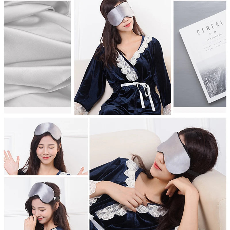 100% Natural Mulberry Silk Sleep Mask Soft and Comfortable Eye Patches Soft Blindfold Smooth Eye Mask Eyeshade Eye Cover Patch