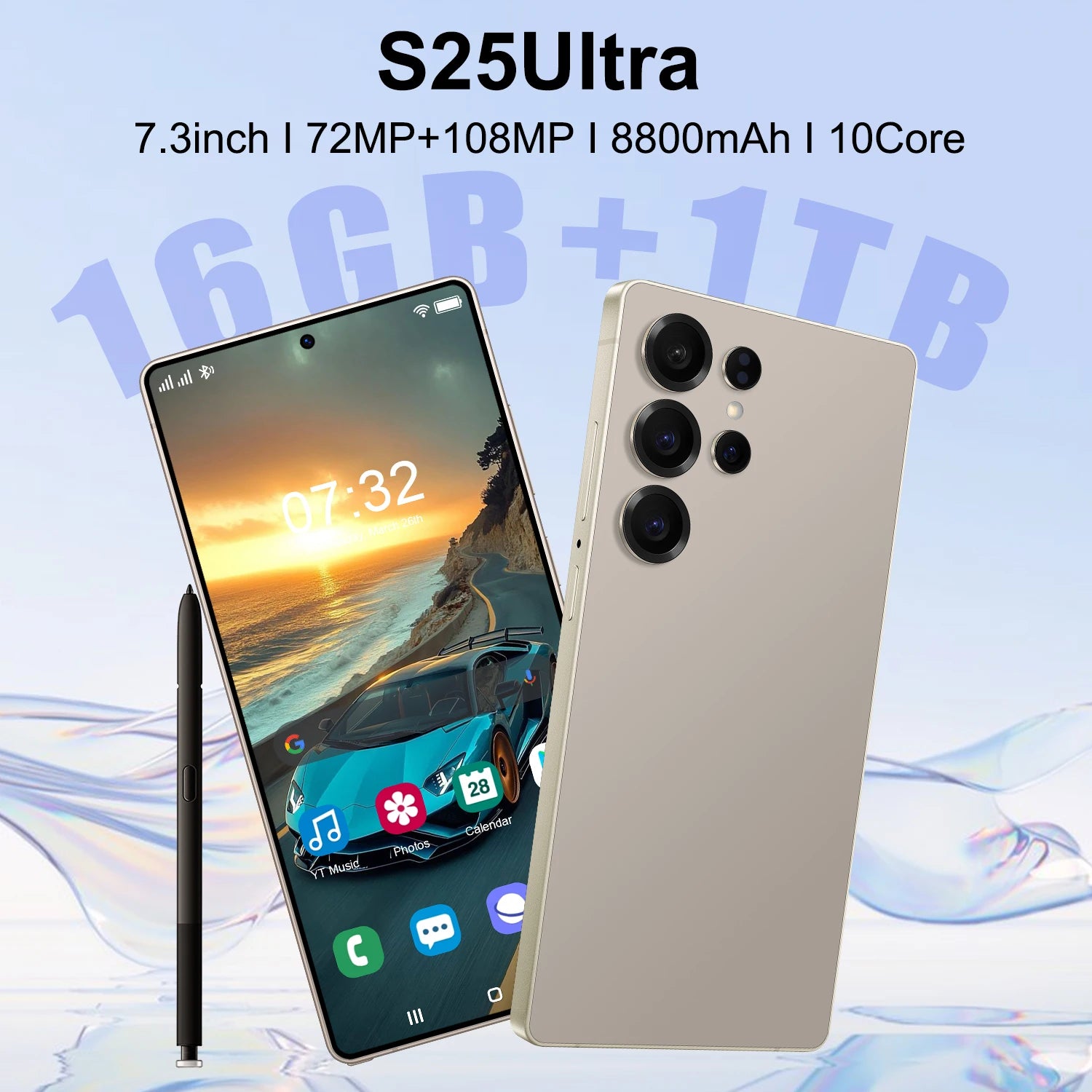 S25 Ultra 5G Smartphone - 1TB Storage, 16GB RAM, 7.3" AMOLED Tidesmit
