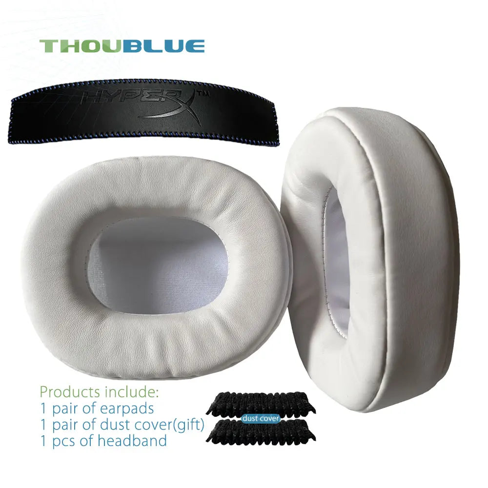 HyperX Cloud Replacement Ear Pads - Memory Foam Over-Ear Cushions 1 and band3 Tidesmit